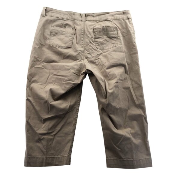 Riders By Lee Womens Capri Pants Size 16M Beige Cropped Casual Classic Stretch - Picture 2 of 14